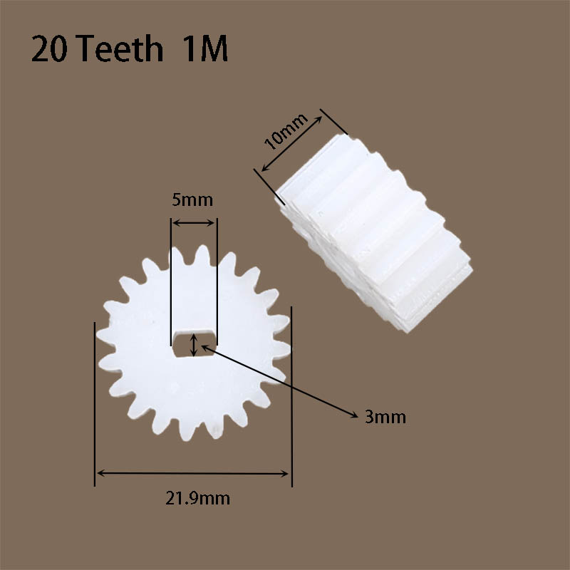 28Byj-48 - 20T 1M POM Plastic Gear Narrow