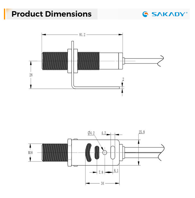 Sakady UKM18-6PO High Precisio - Ultrasonic Distance Sensor 评论和价格