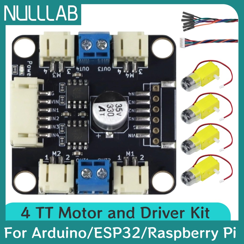 4 TT Motor and Driver Kit 4 DC - Motor Driver L298N 评论和价格