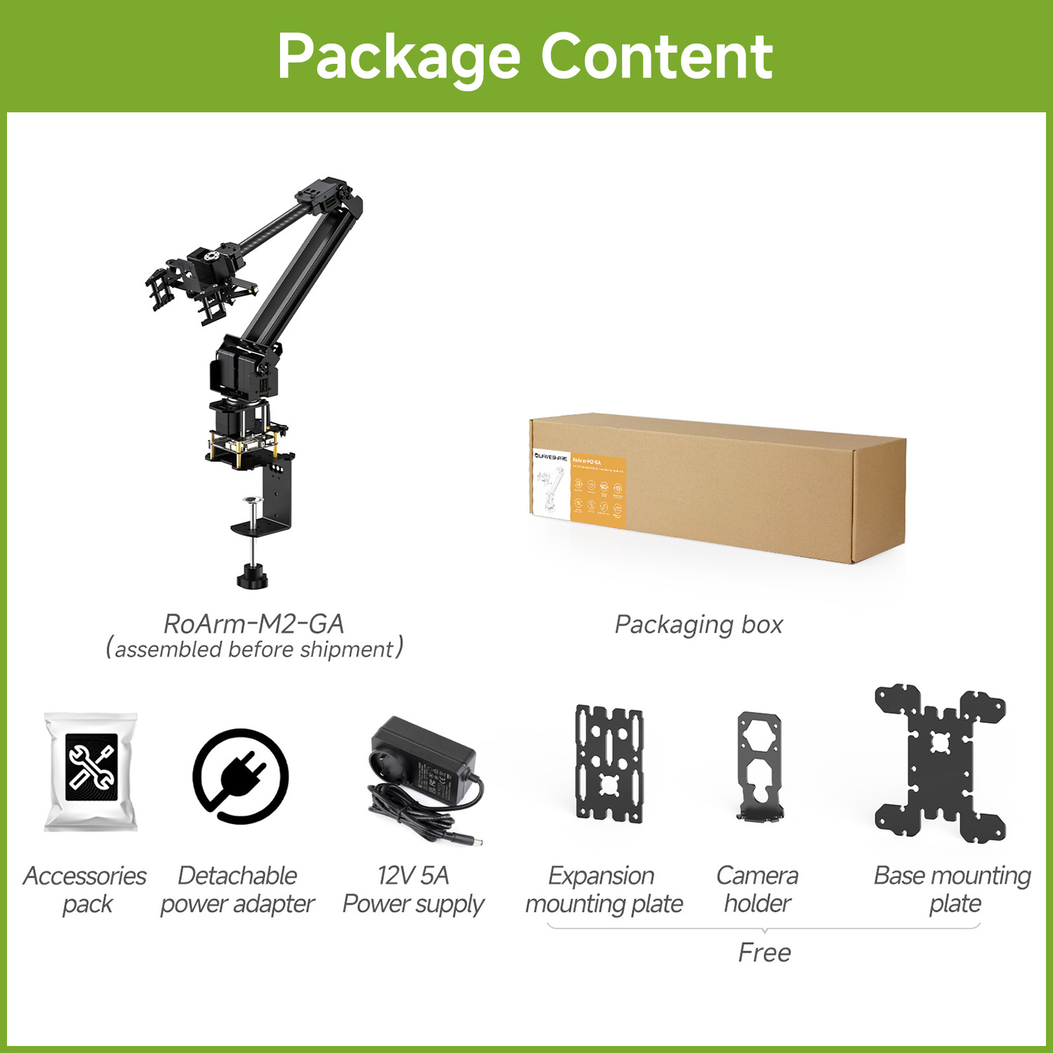 Waveshare 3+1 DOF High-torque  - Servo Kit 评论和价格