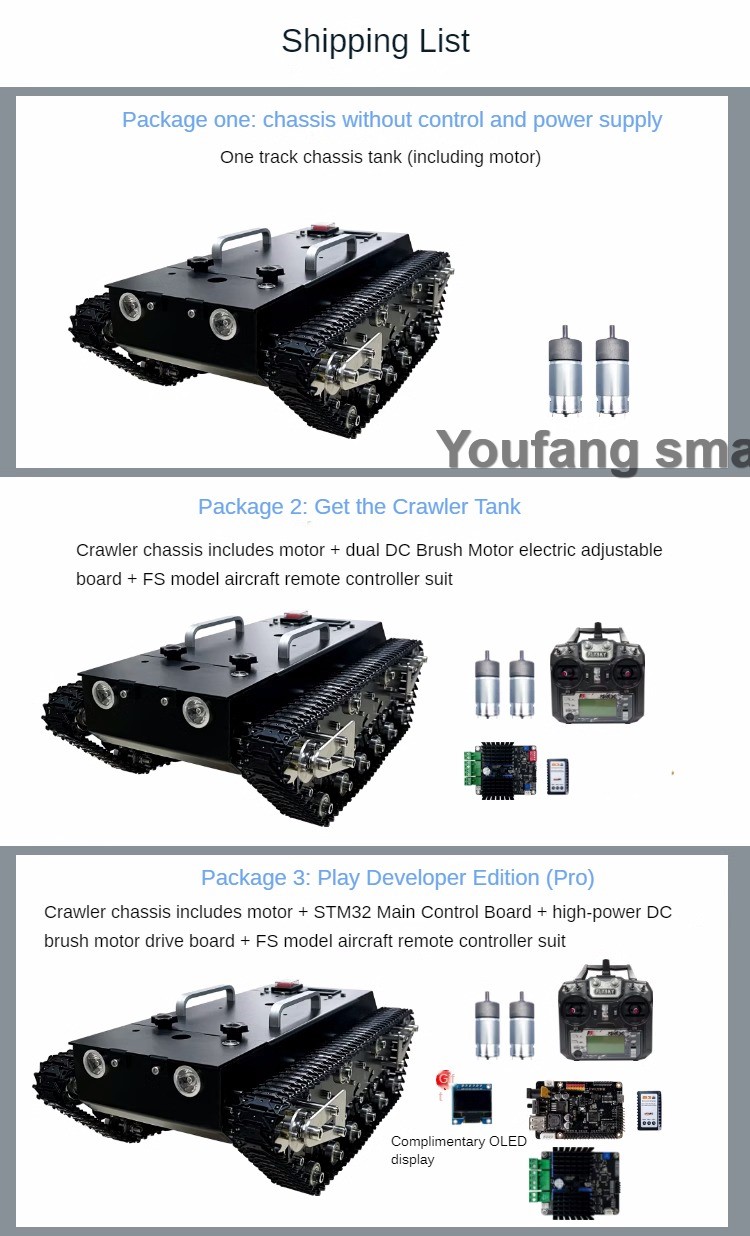 30kg Load RC Tank Chassis Meta - Stm32 Robot 评论和价格