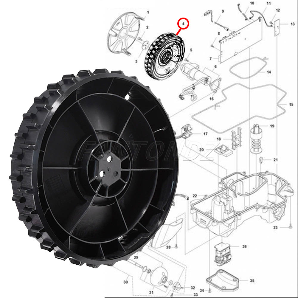 1/2PCS Gardena Front Wheel For - Robot Wheel 评论和价格