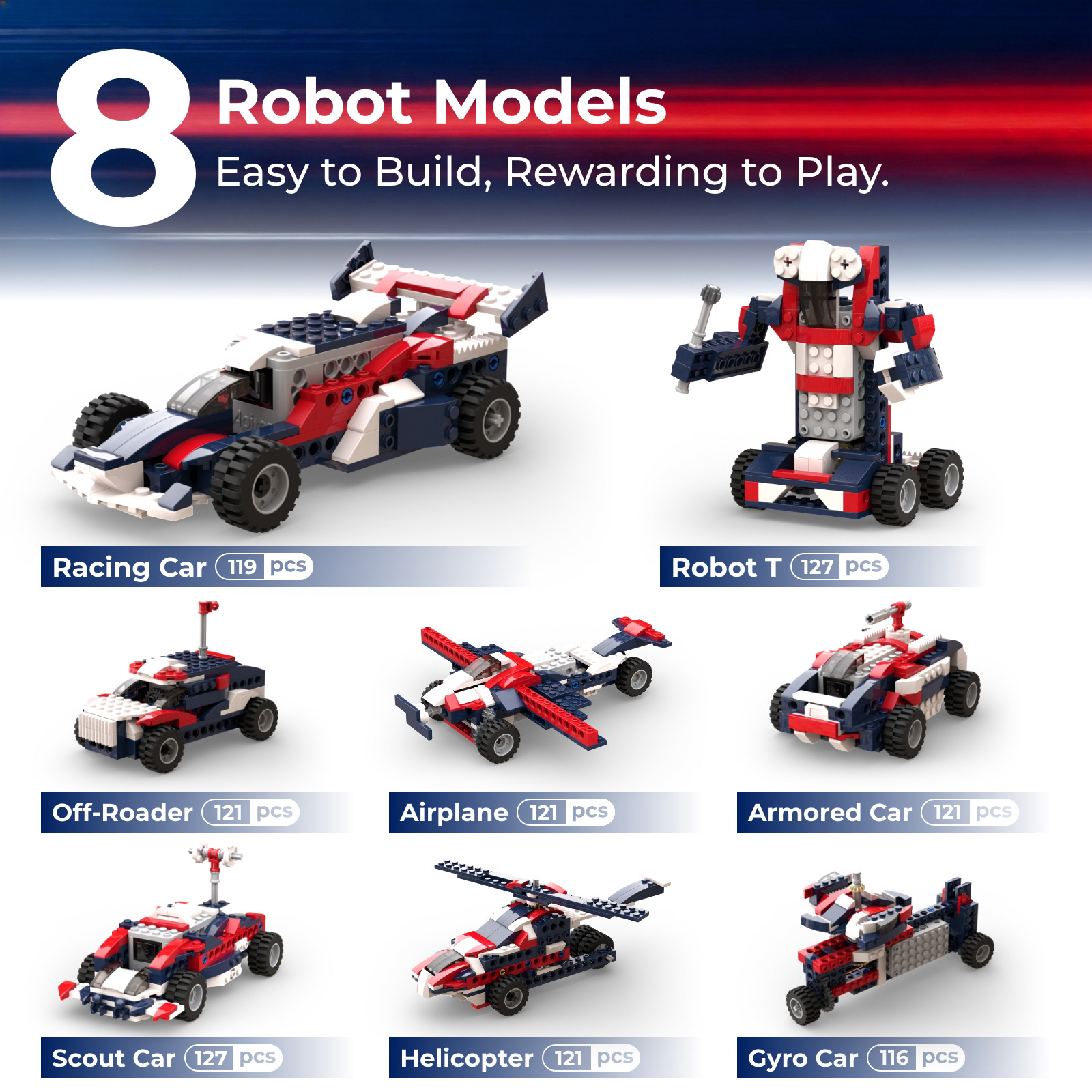 Apitor 8-in-1 STEM Building Bl - Robot Car Kit 评论和价格